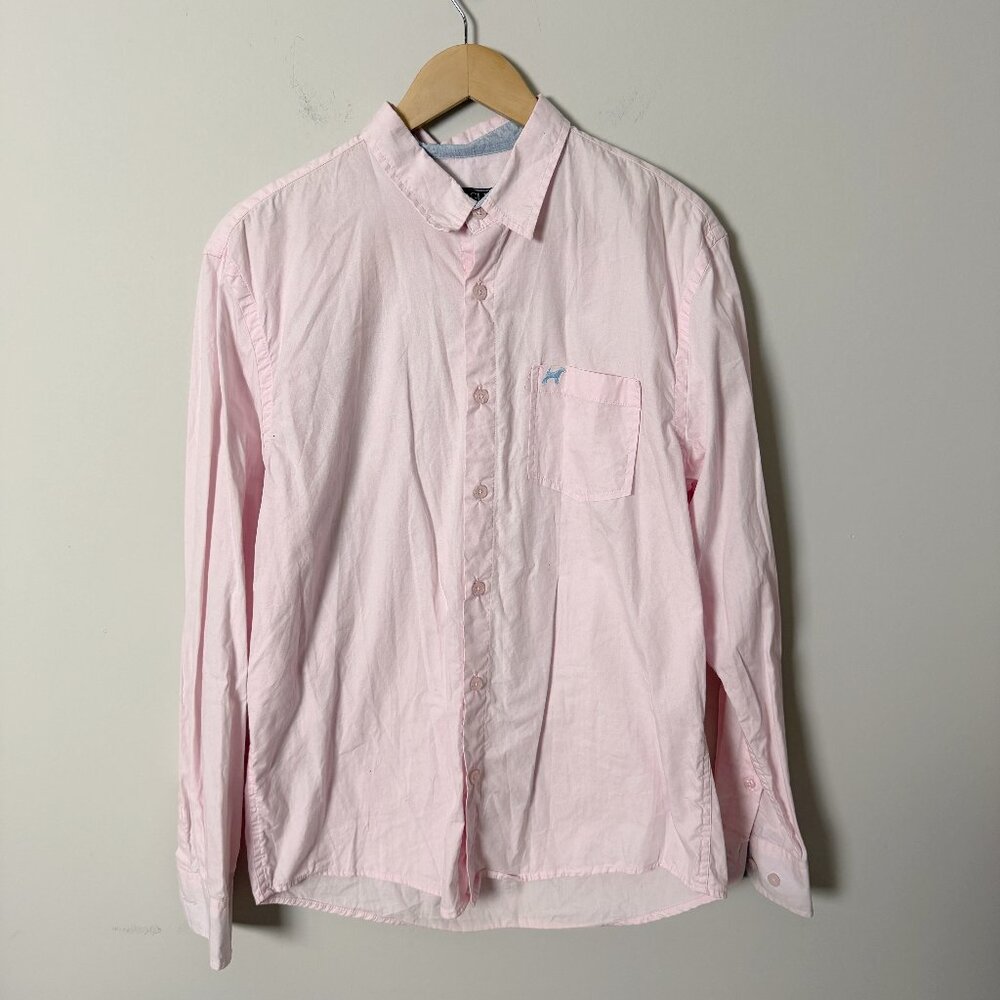 2/$30 Beagle Authentic Pink Button Down SHirt Medium